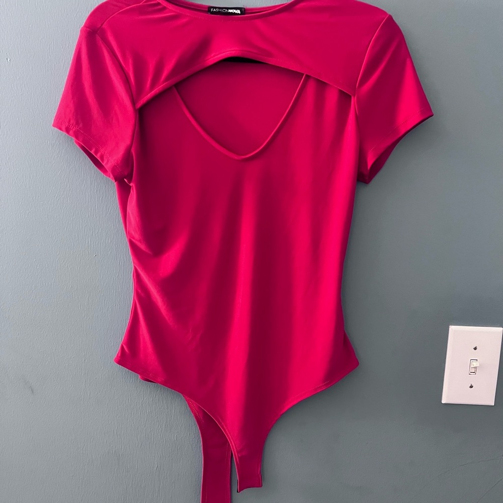 Fashion Nova Red Bodysuit Size L